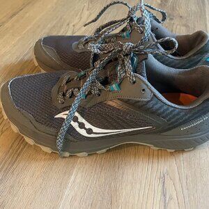Saucony 11W Excursion TR15 Athletic Trail Running Shoes Gray Low Top Sneakers!